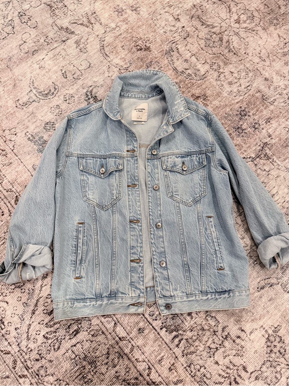 Abercrombie & Fitch Light Blue Denim Jean Jacket